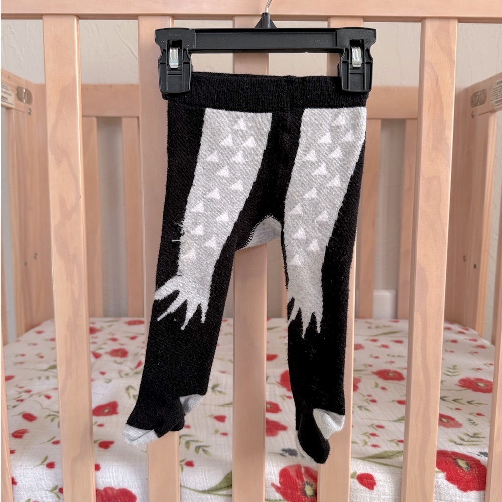 Black and Gray Baby Leggings